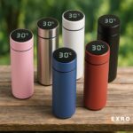 LED display temperature water bottle