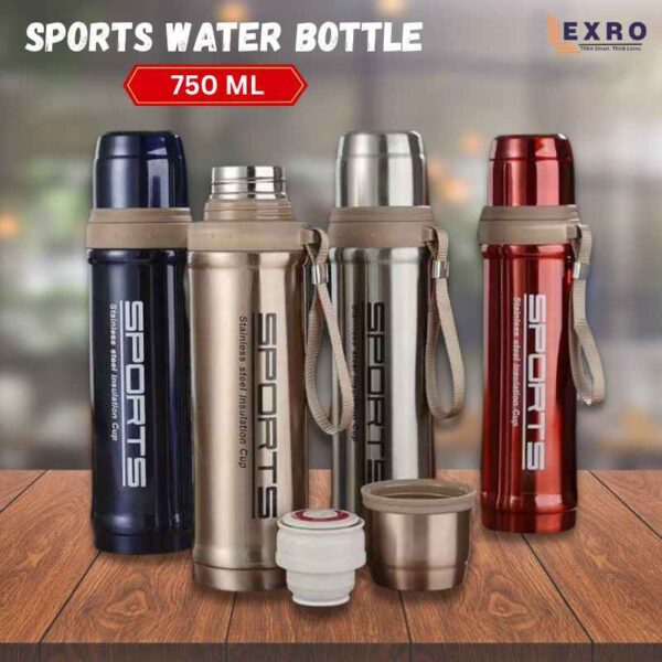 Stainless Steel Sports Thermos Water Bottle