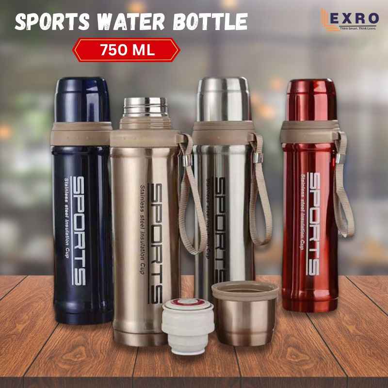 Stainless Steel Sports Thermos Water Bottle